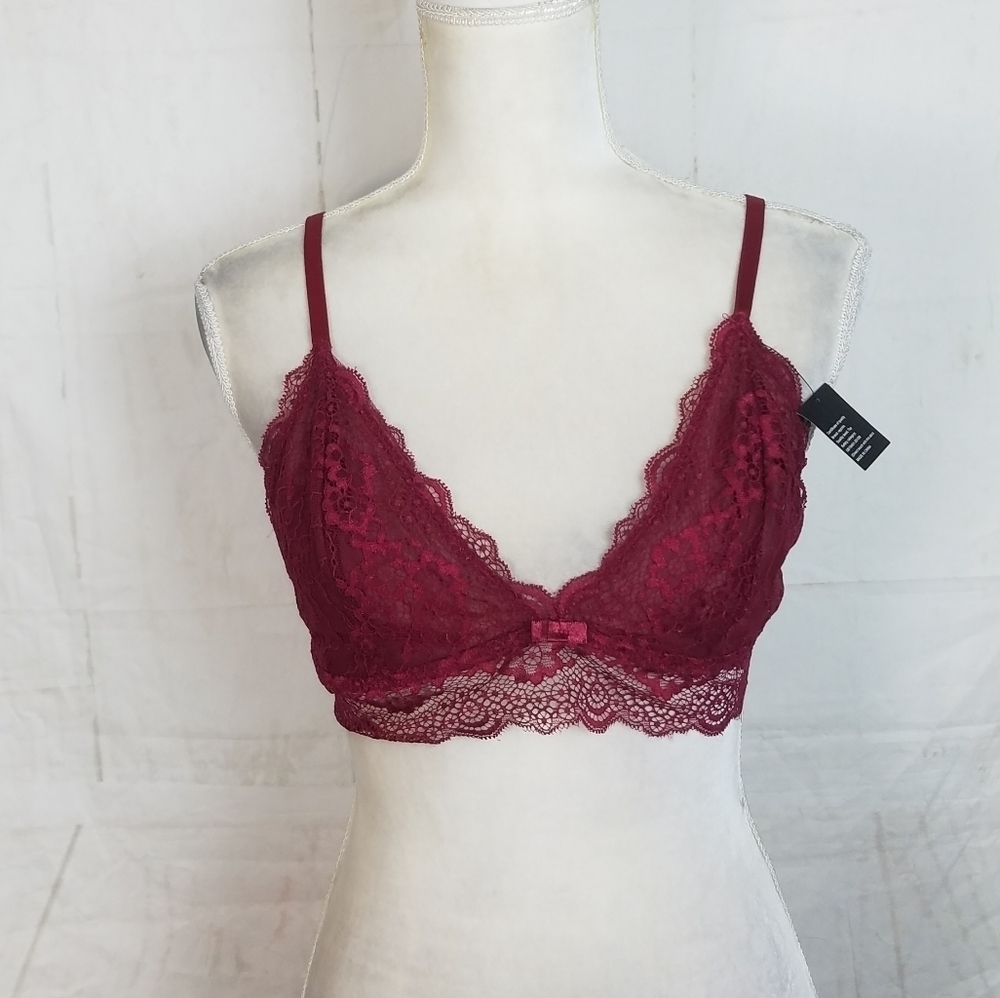 Raychic burgundy lace  bralette  bra - Picture 7 of 11